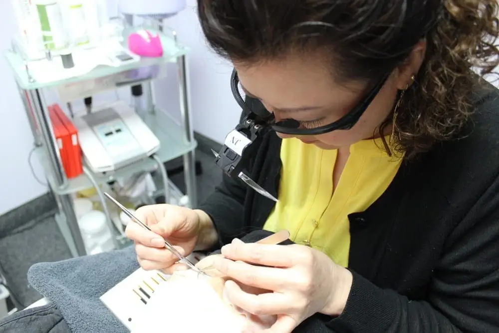 Lash services being done at Your Face Lab